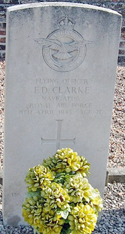 F/O Francis Desmond Clarke<br /><br /><br />died on active duty - April 11th, 1943