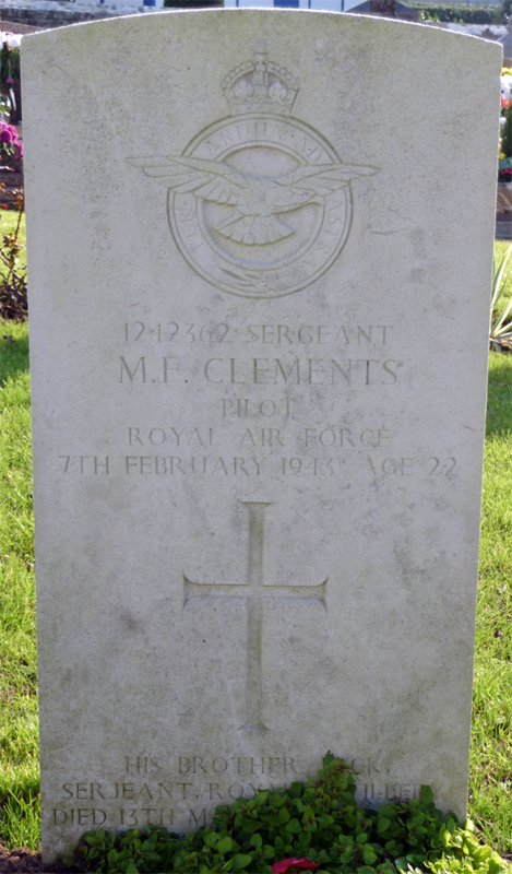 Sgt Maurice Freeman Clements<br /><br /><br />died on active duty - February 7th, 1943