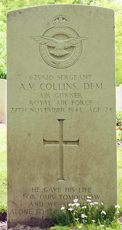 Sgt Arthur Victor Collins<br /><br /><br />died on active duty - November 27th, 1943