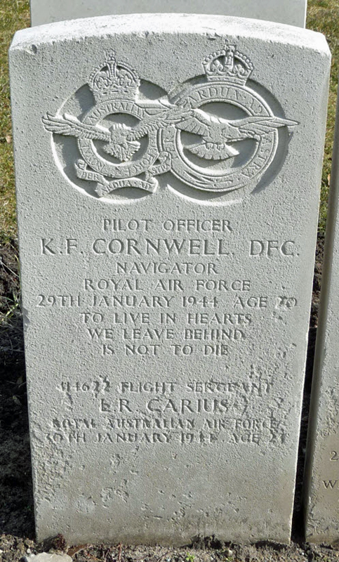 P/O Kenneth Frank Cornwell<br /><br /><br />died on active duty - January 29th, 1944