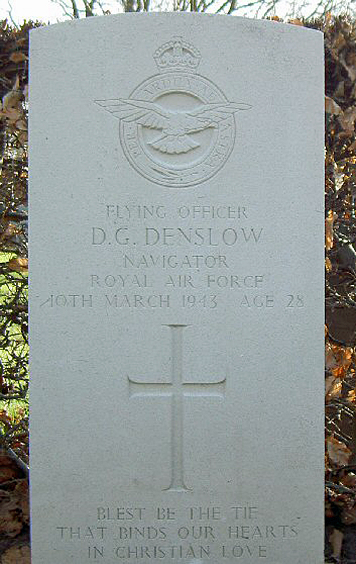 F/O Donald George Denslow<br /><br /><br />died on active duty - March 10th, 1943