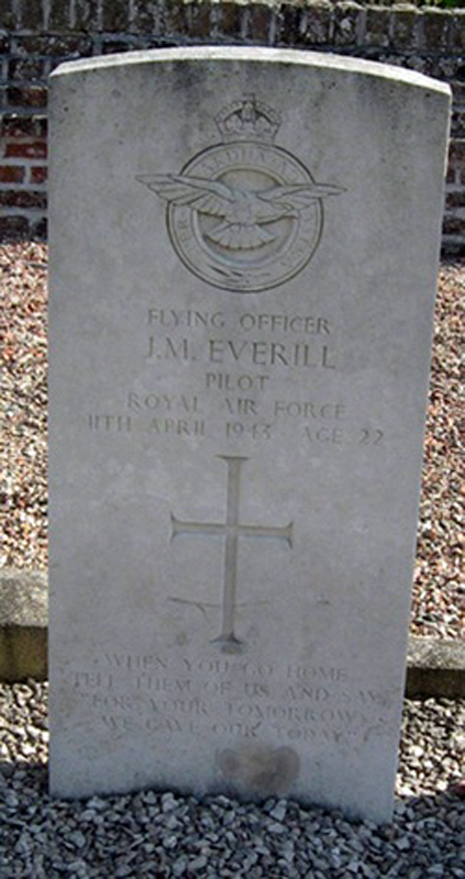 F/O Jerold Mountford Everill<br/><br /><br />died April 11th, 1943