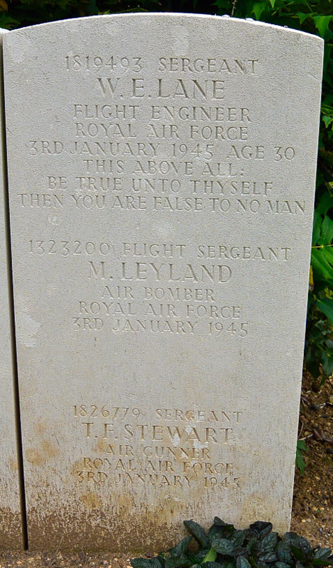 Sgt William Edmund Lane<br /><br /><br />died on active duty - January 3rd, 1945