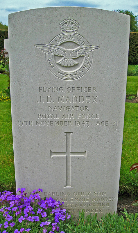 F/O John Douglas Maddex<br /><br /><br />died on active duty - November 17th, 1943