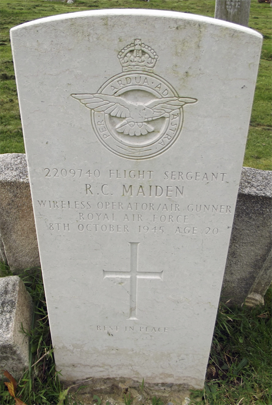 F/Sgt Royden Charles Maiden<br /><br /><br />died on active duty - October 8th, 1945