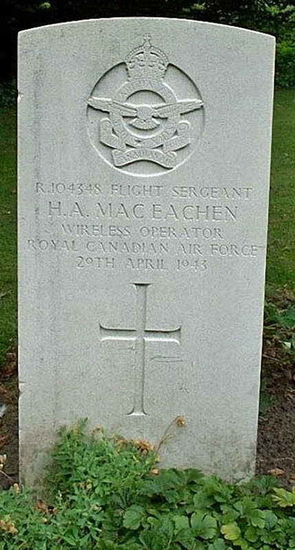 F/Sgt Hugh Archibald MacEchearn<br /><br /><br />died on active duty - April 29th, 1943