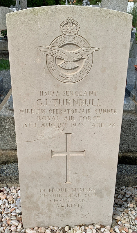 Sgt George Ian Turnbull<br/><br /><br />died August 13th, 1943