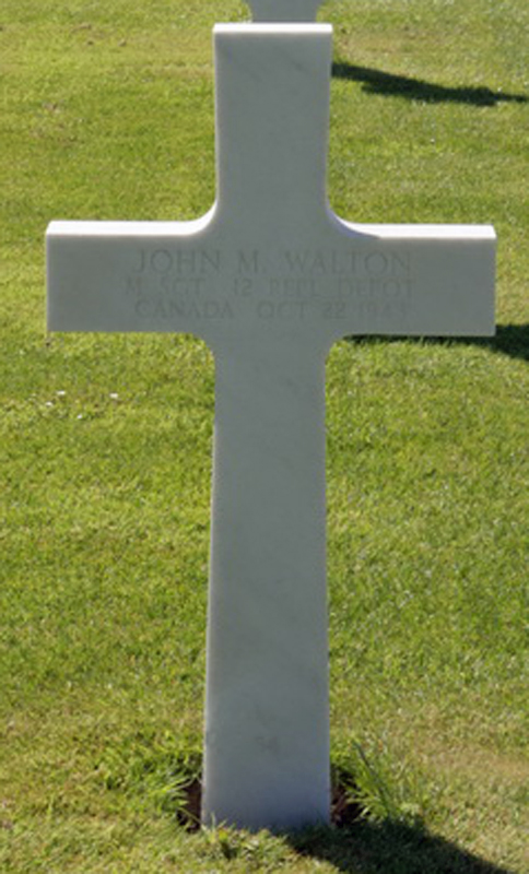 M/Sgt John Murray Walton&nbsp; DFM<br /><br /><br />died on active duty October 22nd, 1943