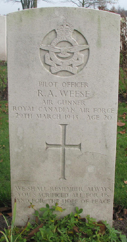P/O Robert Allen Weese<br /><br /><br />died on active duty March 29th, 1943